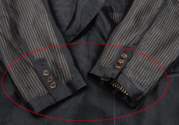 Jean Paul GAULTIER HOMME See-through Layered Striped Jacket K-161483_007