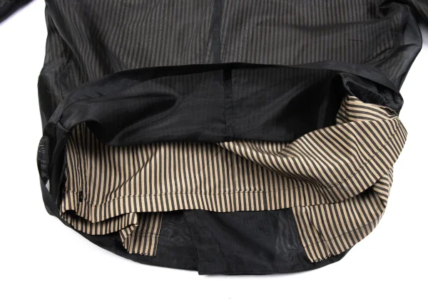 Jean Paul GAULTIER HOMME See-through Layered Striped Jacket K-161483_015