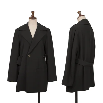 Y's Wool Gaba Belted Jacket