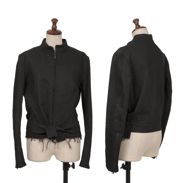 Yohji Yamamoto FEMME Cut Off Denim Blouson Black 2 K-161488_001