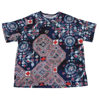 Yohji Yamamoto POUR HOMME Cotton Chinoiserie Pattern T-shirt