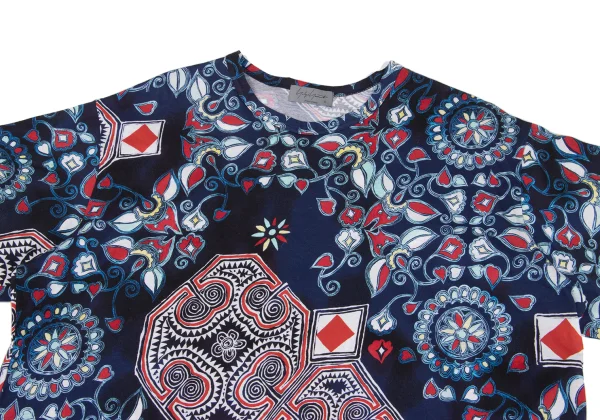 Yohji Yamamoto POUR HOMME Cotton Chinoiserie Pattern T-shirt K-161489_002