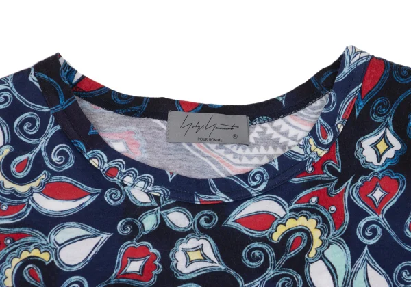 Yohji Yamamoto POUR HOMME Cotton Chinoiserie Pattern T-shirt K-161489_003