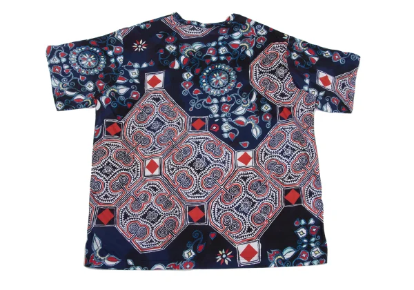 Yohji Yamamoto POUR HOMME Cotton Chinoiserie Pattern T-shirt K-161489_009