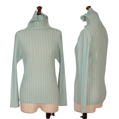 PLEATS PLEASE Rib Pleated Turtleneck T Shirt