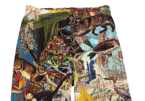 PLEATS PLEASE AURORA JUNGLE Animal Pattern Pleated Pants K-161505_002