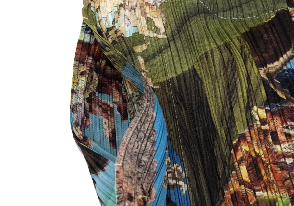 PLEATS PLEASE AURORA JUNGLE Animal Pattern Pleated Pants K-161505_005