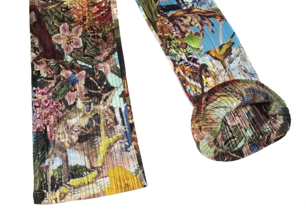 PLEATS PLEASE AURORA JUNGLE Animal Pattern Pleated Pants K-161505_007
