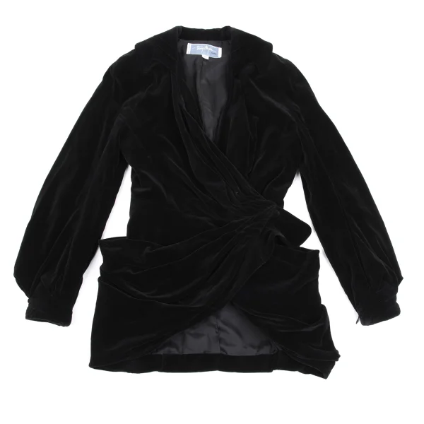 Thierry Mugler Velour Gathered Jacket K-161507_002