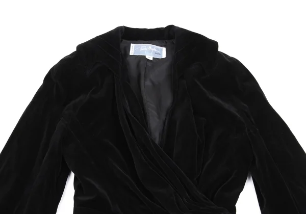 Thierry Mugler Velour Gathered Jacket K-161507_003