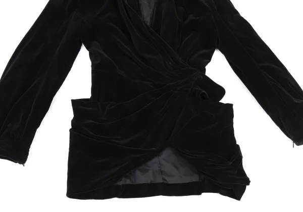Thierry Mugler Velour Gathered Jacket K-161507_008