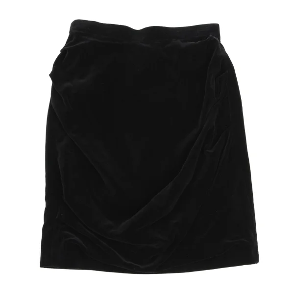 Thierry Mugler Velour Gathered Skirt K-161508_002
