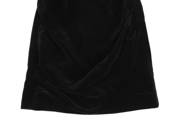 Thierry Mugler Velour Gathered Skirt K-161508_004