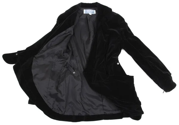 Thierry Mugler Velour Gathered Jacket & Skirt K-161509_007