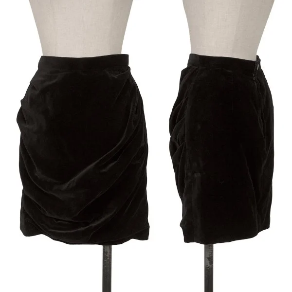 Thierry Mugler Velour Gathered Jacket & Skirt K-161509_011