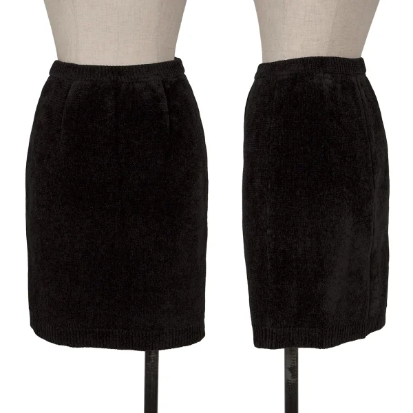 Thierry Mugler Trapezoid Knit Skirt Black 63-90 K-161511_001