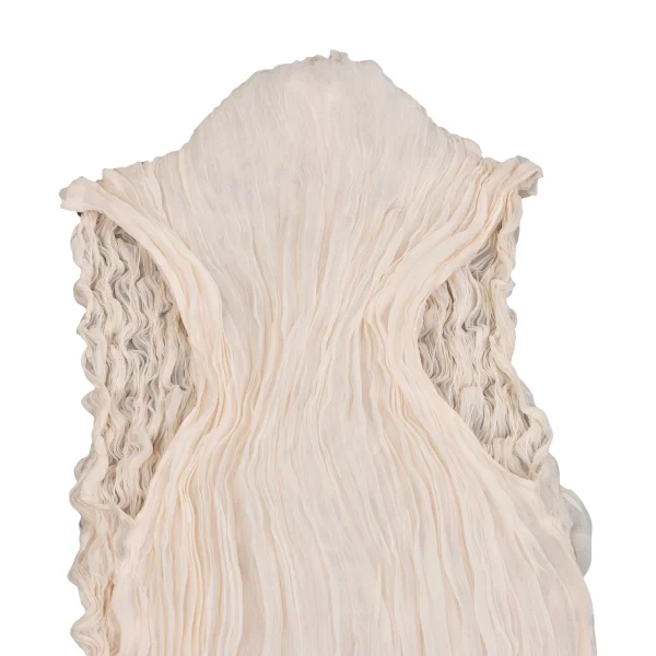 SSEY MIYAKE WHITE LABEL Pleated Shirred Sleeveless Top K-161514_010