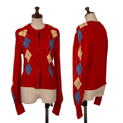 Unbranded Argyle Knit Cardigan