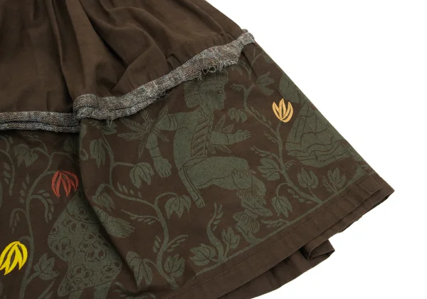 Worlds End Vivienne Westwood Native Printed Knit Taping Wrap Skirt K-161522_011