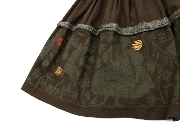 Worlds End Vivienne Westwood Native Printed Knit Taping Wrap Skirt K-161522_012