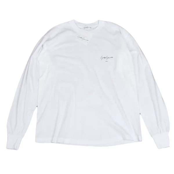 Yohji Yamamoto U.S.A. Logo Printed Long Sleeve Top White M K-161523_001