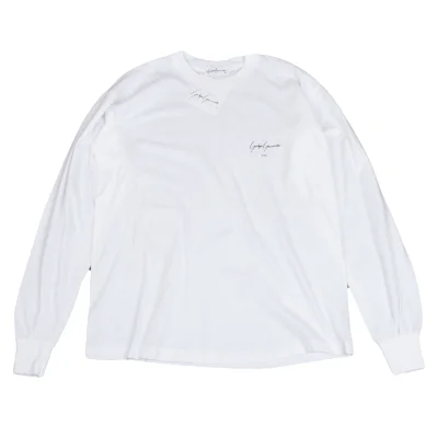 Yohji Yamamoto U.S.A. Logo Printed Long Sleeve Top
