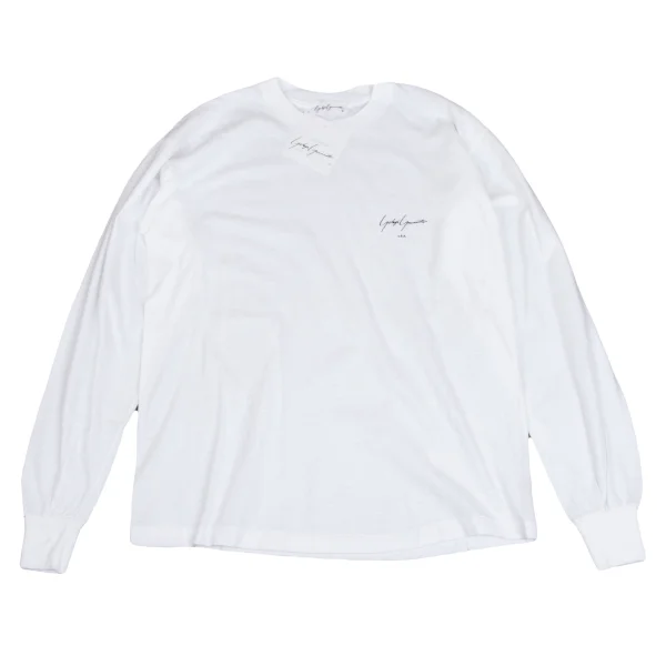 Yohji Yamamoto U.S.A. Logo Printed Long Sleeve Top White M K-161526_001
