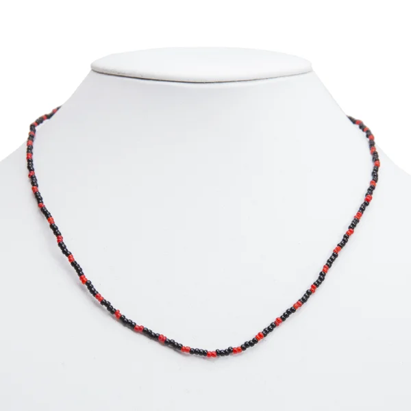 Unbranded Beads Necklace Black,Red  K-161530_001
