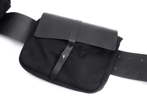 Y's Leather Flap Waist Bag K-161542_004