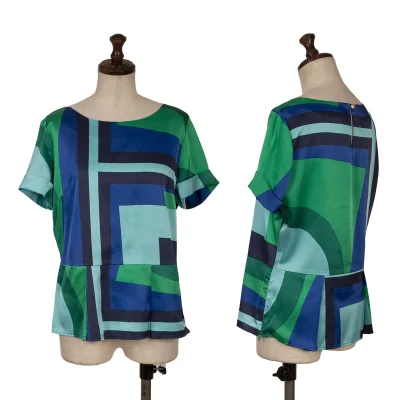 NARACAMICIE Printed Short Sleeve Blouse