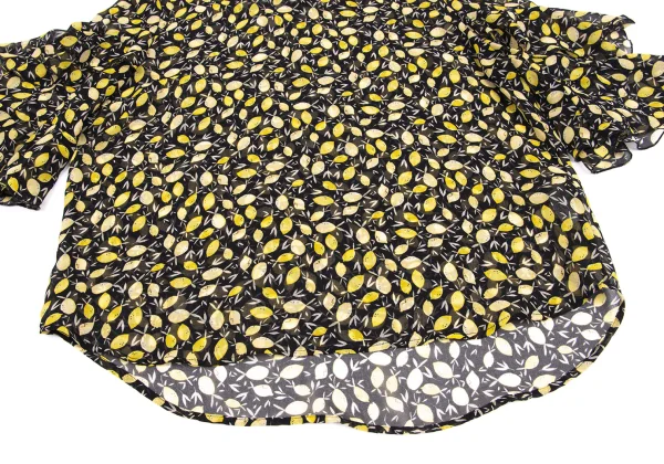 NARACAMICIE Lemon Printed Sheer Frill Sleeve Blouse K-161553_008