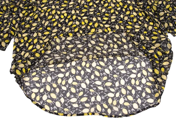 NARACAMICIE Lemon Printed Sheer Frill Sleeve Blouse K-161553_009