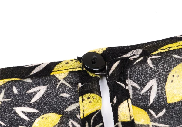 NARACAMICIE Lemon Printed Sheer Frill Sleeve Blouse K-161553_012
