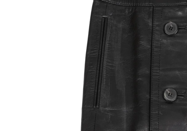 Yves Saint Laurent Leather Wrap Skirt K-161561_005
