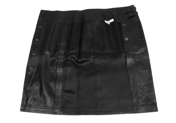 Yves Saint Laurent Leather Wrap Skirt K-161561_009