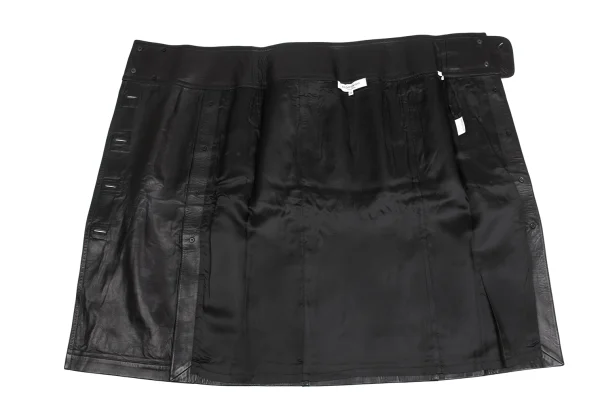 Yves Saint Laurent Leather Wrap Skirt K-161561_010