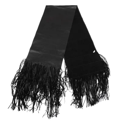 HIROKO KOSHINO Leather Fringe Stole