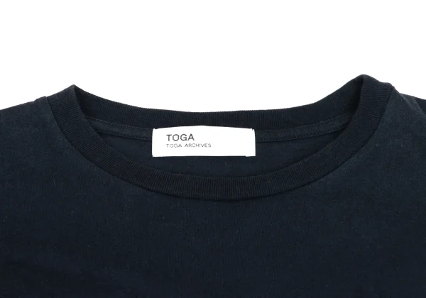 TOGA ARCHIVES Leather Glove Sleeves T Shirt K-161563_004