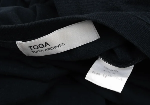 TOGA ARCHIVES Leather Glove Sleeves T Shirt K-161563_011