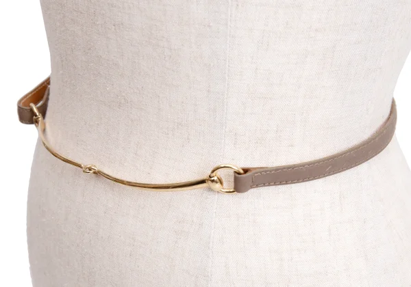 GUCCI Horsebit Leather Narrow Belt K-161564_002