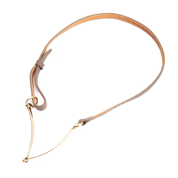 GUCCI Horsebit Leather Narrow Belt K-161564_003