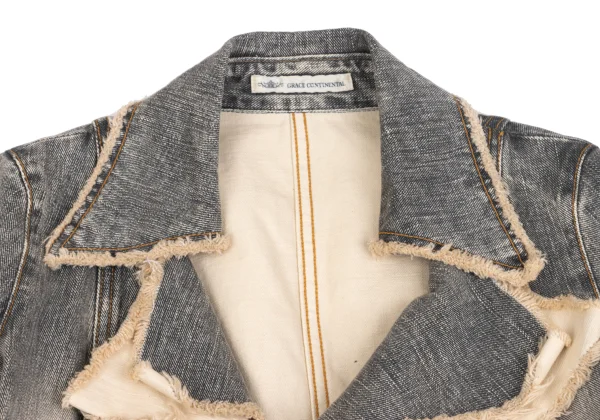 GRACE CONTINENTAL Frill Denim Jacket K-161566_004