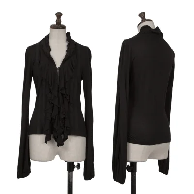 GRACE CONTINENTAL Lace Taping Frill Cardigan