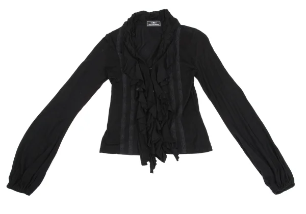 GRACE CONTINENTAL Lace Taping Frill Cardigan K-161567_002