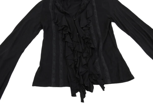 GRACE CONTINENTAL Lace Taping Frill Cardigan K-161567_007