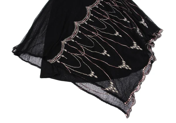 GRACE CLASS Lame Embroidered Layered Stretch Skirt K-161569_006
