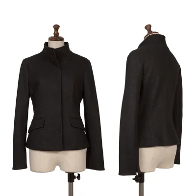BALLSEY Lame Wool High Neck Jacket