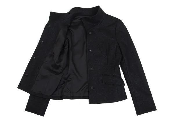 BALLSEY Lame Wool High Neck Jacket K-161573_011
