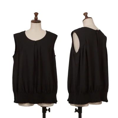 zucca Wool Tuck Gather Sleeveless Knit