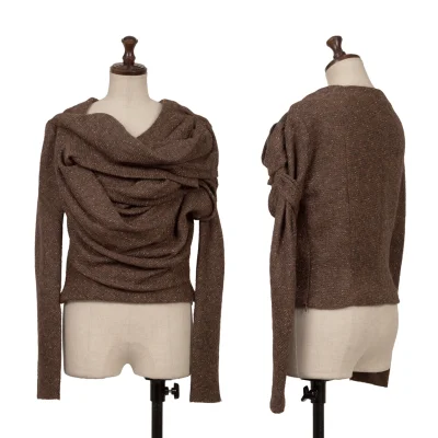 LANVIN Gather Tweed Pullover Jacket